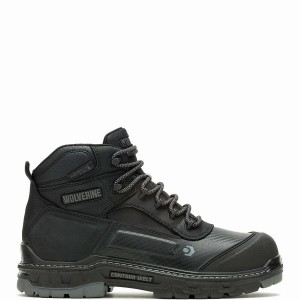 Black Men Wolverine Overpass CarbonMAX® 6" Work Boots | QLR5979KJ