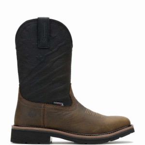 Black Men Wolverine Rancher Flag LX Steel-Toe Wellington Boots | DIZ3475XI