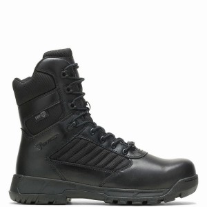 Black Men Wolverine Tactical Sport 2 Tall Side Zip DRYGuard ™ Composite ToeEH Work Boots | OBF6337PP