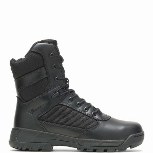 Black Women Wolverine Tactical Sport 2 Tall Side Zip Work Boots | LMI3891LD