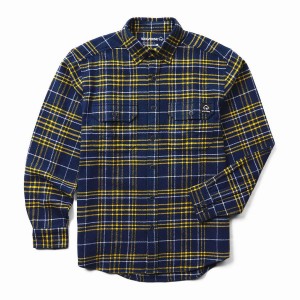 Blue Men Wolverine Glacier Heavyweight Long Sleeve Flannel Shirts | JQO1393RP