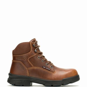 Brown Men Wolverine DuraShocks SR Icon 6" Work Boots | MZZ7713BT