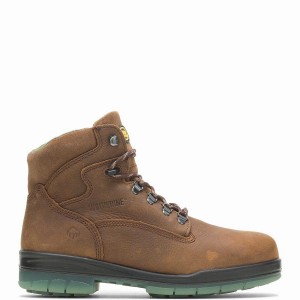 Brown Men Wolverine I-90 DuraShocks® Waterproof Insulated 6" Work Boots | QIT8229LF