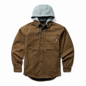 Brown Men Wolverine Overman Shirt Jackets | GBT1227DE