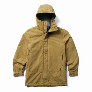 Brown Men Wolverine Range Sherpa Lined Parka Jackets | DCU6146BK