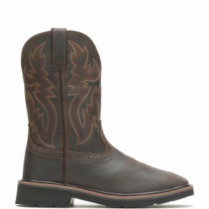 Brown Red Men Wolverine Rancher Square-Toe Wellington Boots | RXK693BK