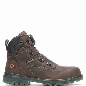 Coffee Men Wolverine I-90 EPX® BOA® CarbonMAX® 6" Work Boots | CAE5417WZ