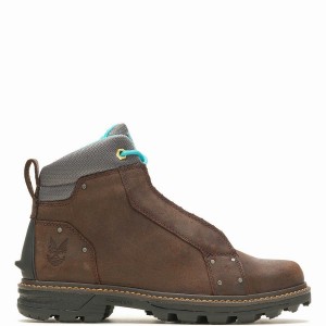 Dark Brown Men Wolverine Halo Spartan Work Boots | LQR4118UU