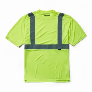 Green Men Wolverine Caution Short Sleeve Tee - Packaged T Shirts | OQX520ZI