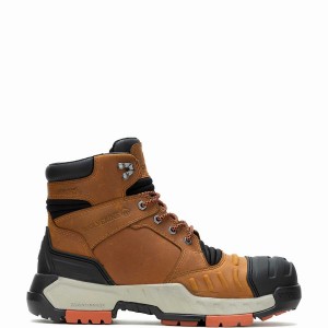 Orange Men Wolverine Torque DuraShocks® CarbonMax 6" Work Boots | WTM7376MZ