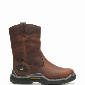 Red Brown Men Wolverine Raider DuraShocks® Insulated CarbonMAX® Wellington Boots | GWS2554TT