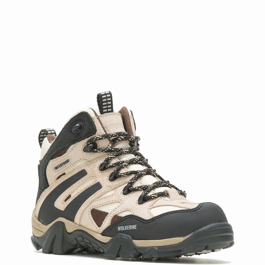 Beige Black Women Wolverine Wilderness Hiking Boots | HJA6335DG