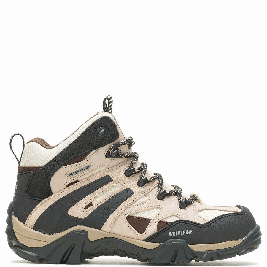 Beige Black Women Wolverine Wilderness Hiking Boots | HJA6335DG