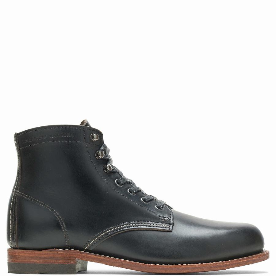 Black Men Wolverine 1000 Mile Plain-Toe Original Work Boots | OJW4375IC