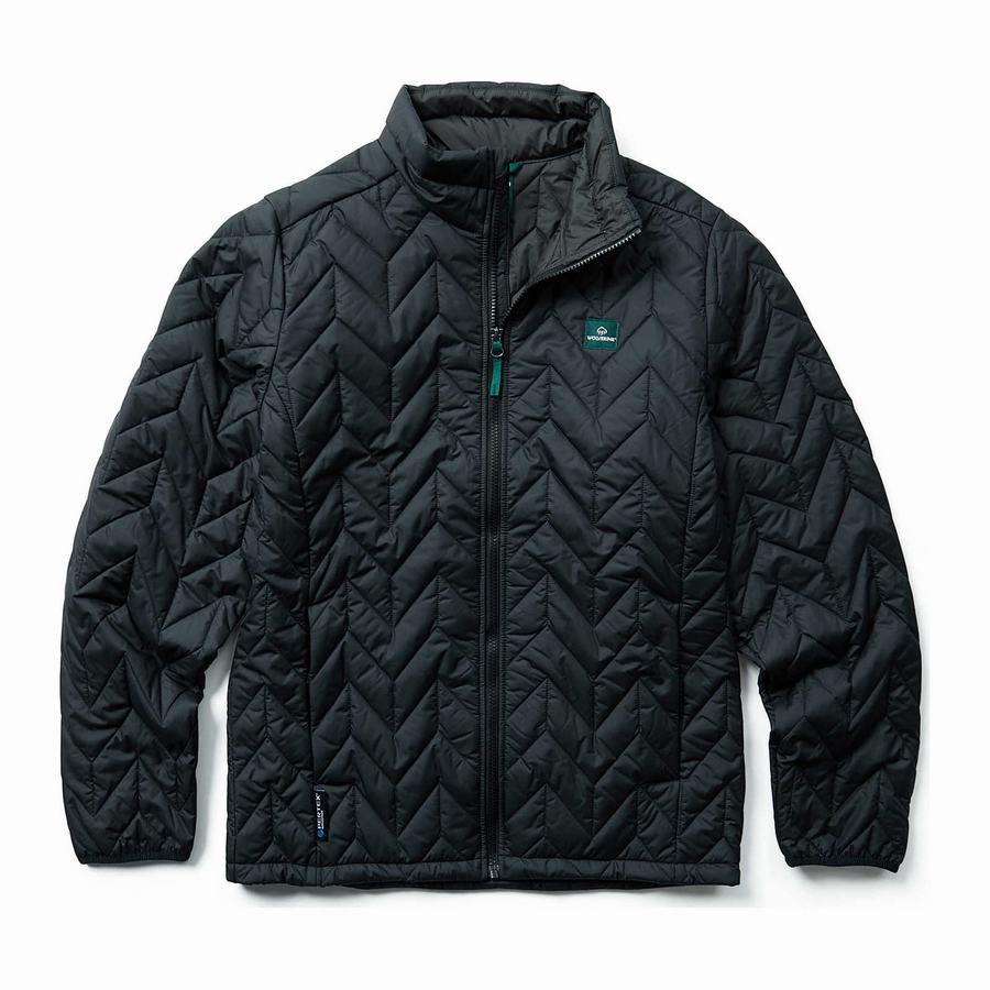 Black Men Wolverine Alpine Insulated Jackets | GGT7983KW