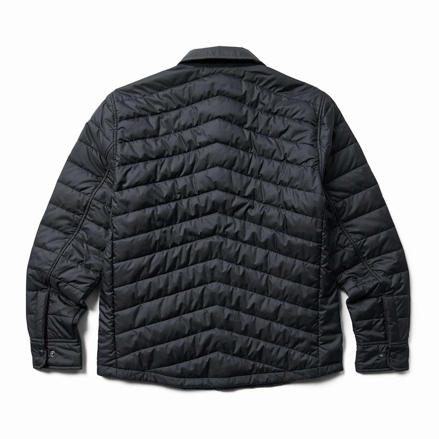 Black Men Wolverine Alpine Insulated Shirt Jackets | FHE5440OP