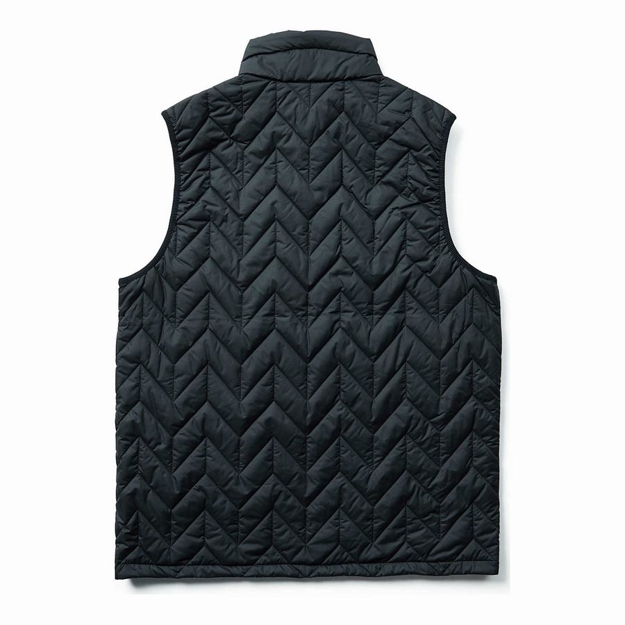 Black Men Wolverine Alpine Insulated Vest | YAB7567HP