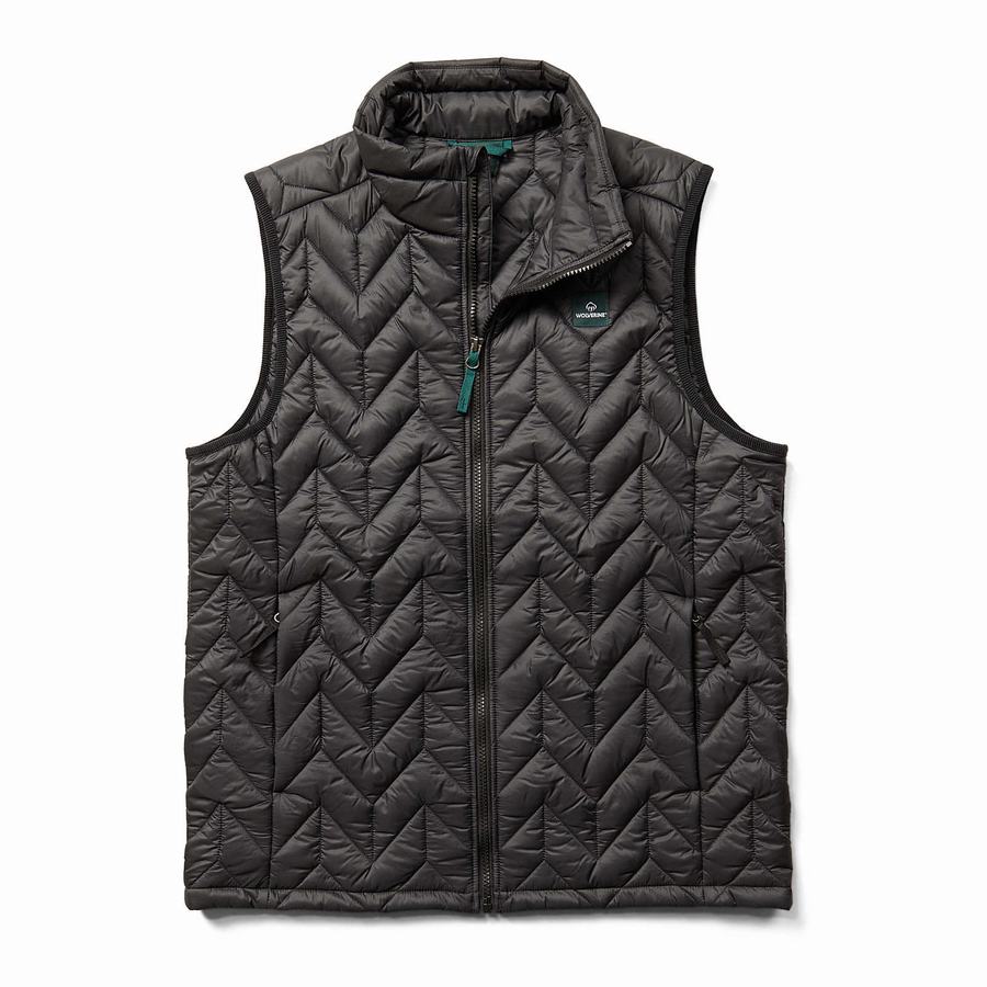 Black Men Wolverine Alpine Vest | FYU540EC