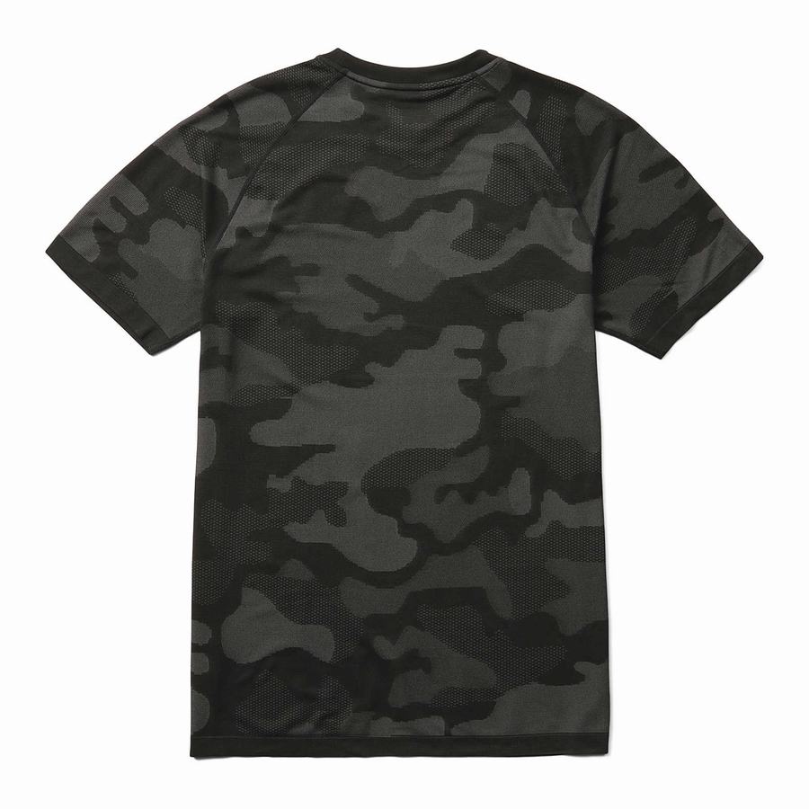 Black Men Wolverine Camo Mesh Crew Neck Undershirt T Shirts | XPA4286ZT