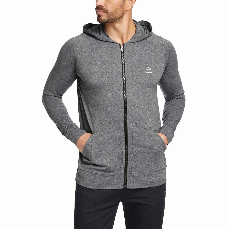 Black Men Wolverine Cascade Performance Hoodie | ZPH5753XO