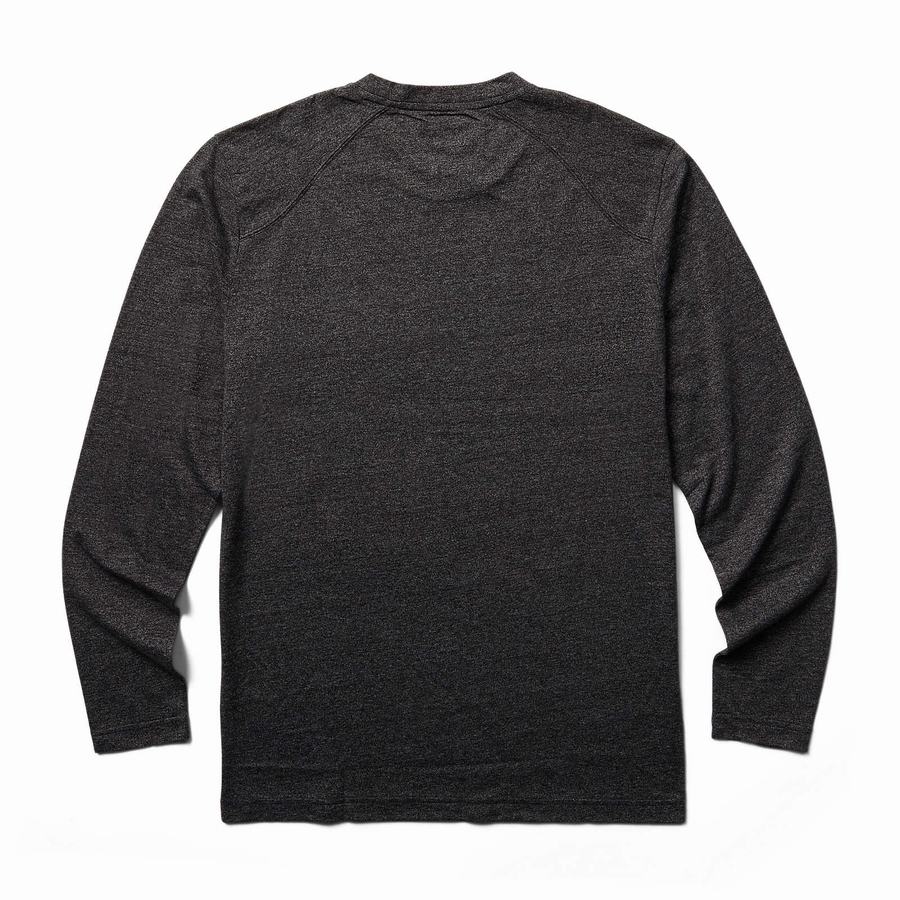 Black Men Wolverine Edge Long Sleeve Shirts | TYM6120HF