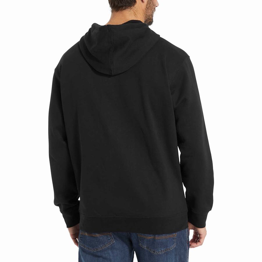 Black Men Wolverine Graphic- Sleeve Logo Hoodie | JSZ8622UF