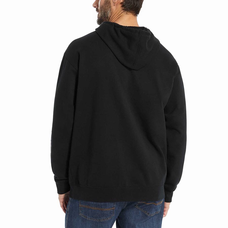 Black Men Wolverine Graphic - Americana Sleeve Hoodie | EHS845FX