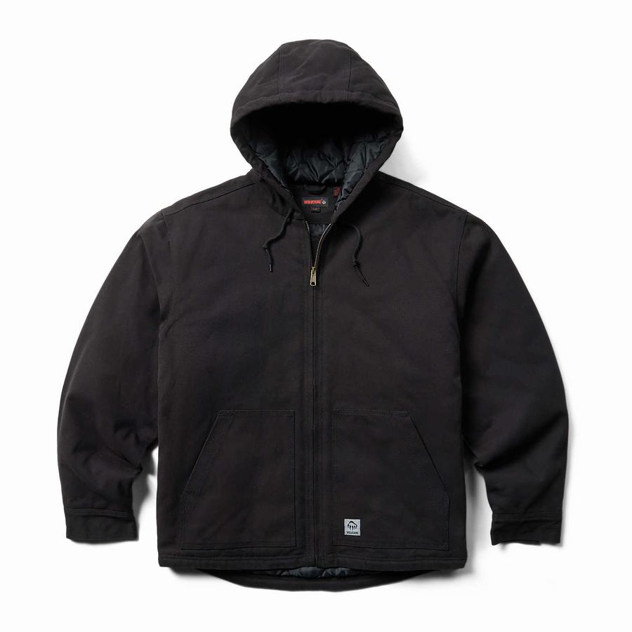 Black Men Wolverine Grayson Insulated Canvas Big & Tall Jackets | WQA2221CO