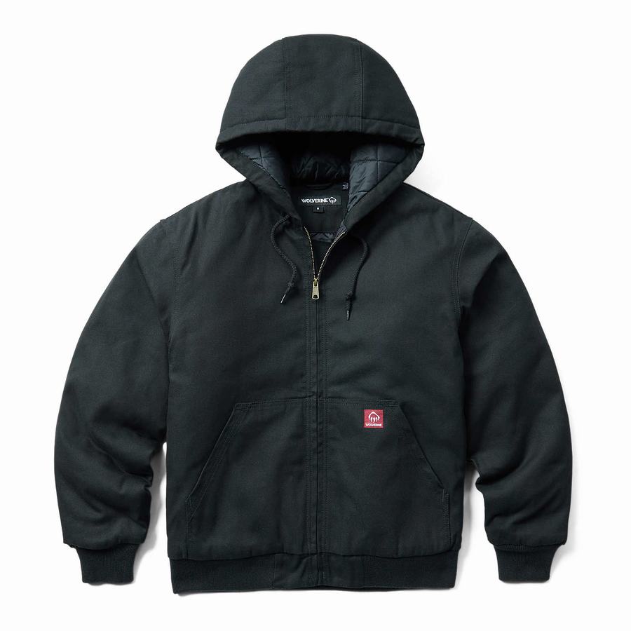 Black Men Wolverine Jaxon Hooded Big & Tall Jackets | ARH2453DL