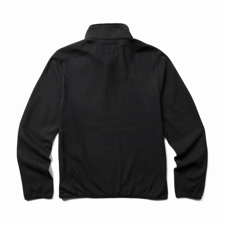 Black Men Wolverine Polar 1/4 Zip Fleece | JGJ3586UO