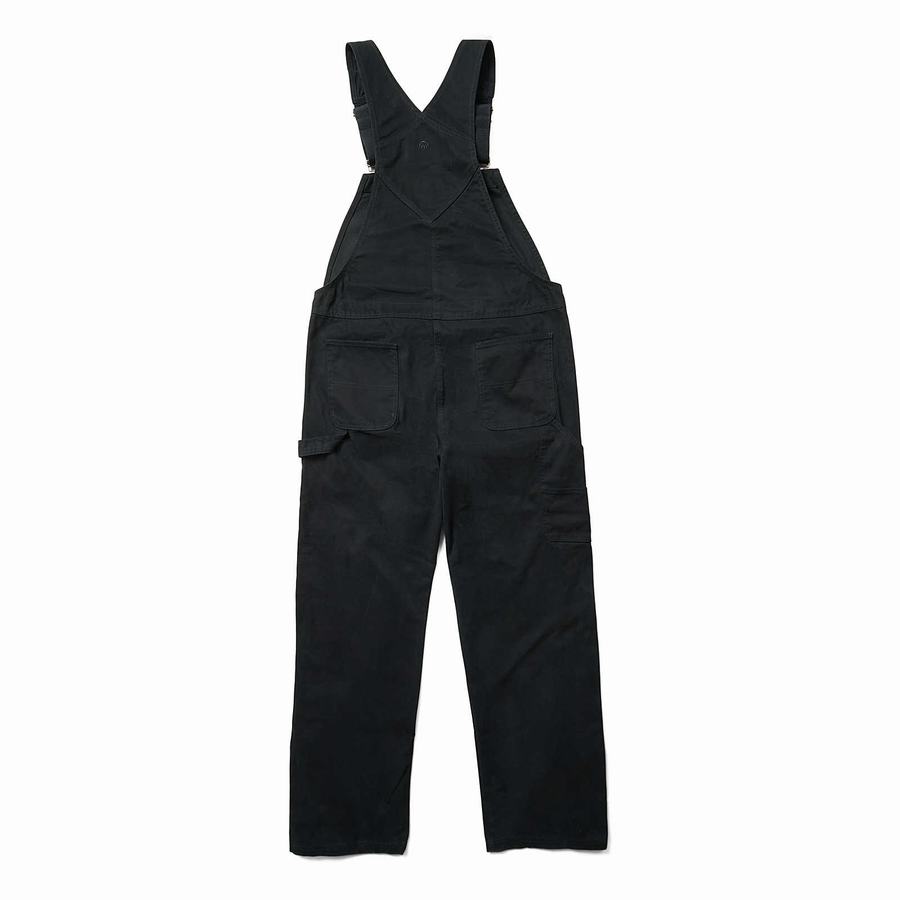 Black Men Wolverine Sawmill Duck Bib Overalls | HFQ2865NA