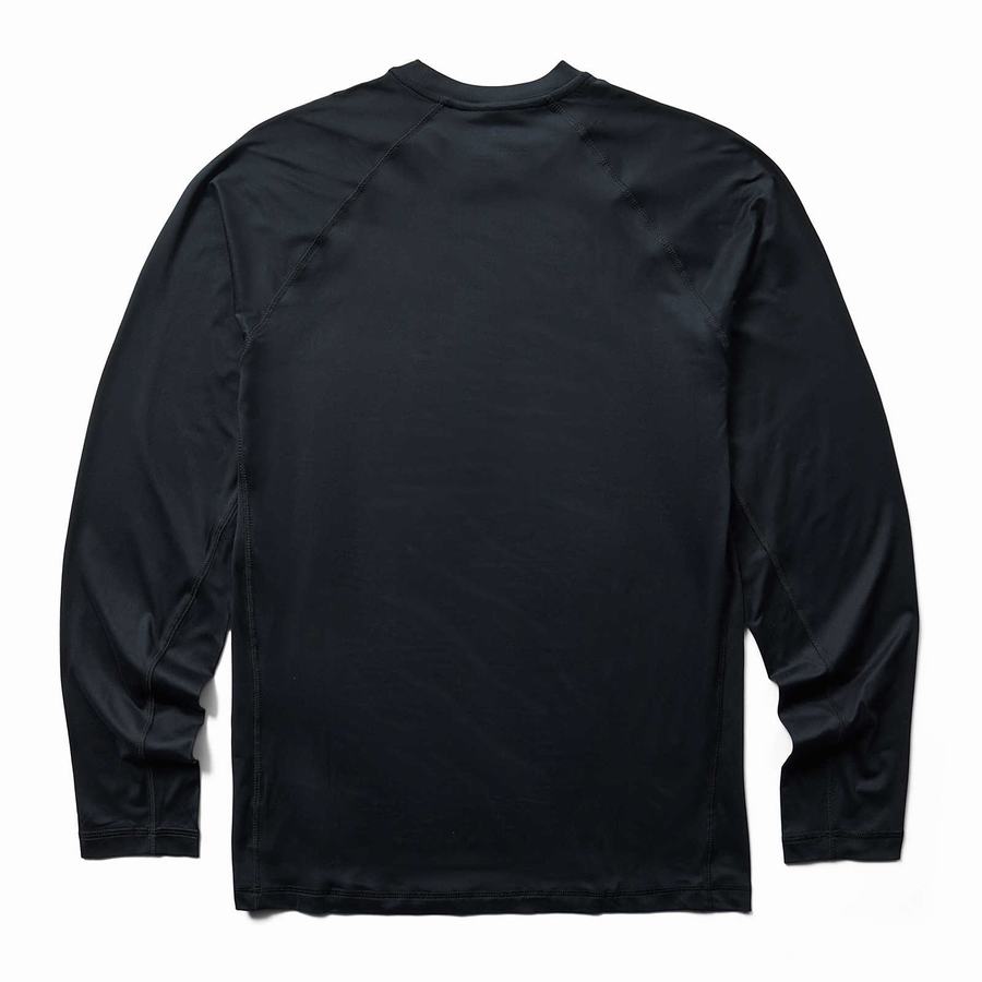 Black Men Wolverine Sun-Stop Eco Long Sleeve Tee T Shirts | ZHE5316SR