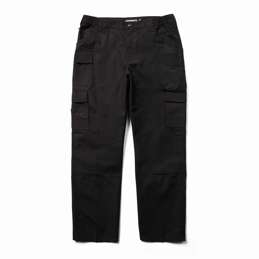 Black Men Wolverine Tactical Cargo Pants | FBT7568UU