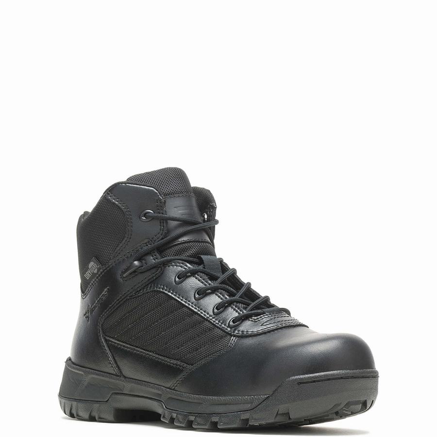 Black Men Wolverine Tactical Sport 2 Mid DRYGuard Work Boots | FCK303MY