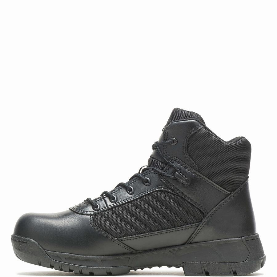 Black Men Wolverine Tactical Sport 2 Mid DRYGuard Work Boots | FCK303MY