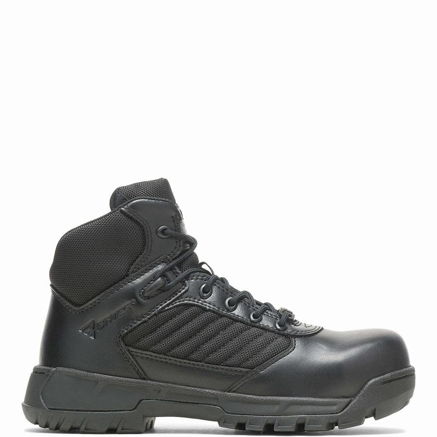 Black Men Wolverine Tactical Sport 2 Mid Composite Toe EH Work Boots | NYN570HY