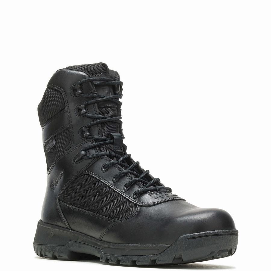 Black Men Wolverine Tactical Sport 2 Tall Side Zip DRYGuard Work Boots | HQP4871JT