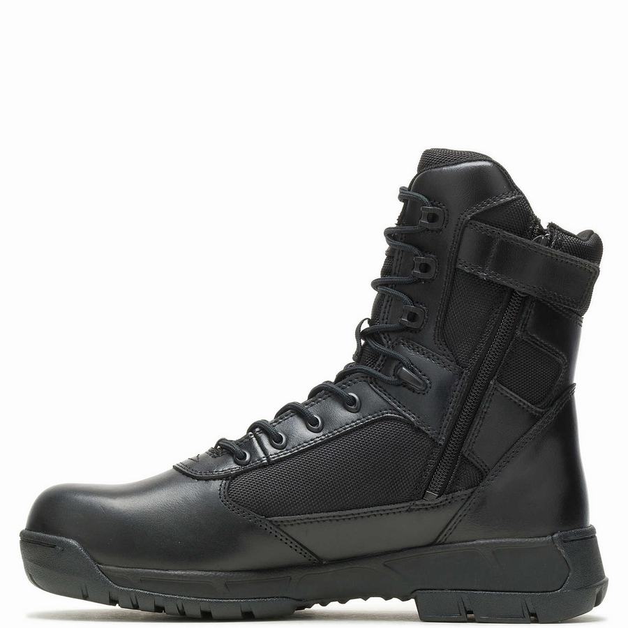 Black Men Wolverine Tactical Sport 2 Tall Side Zip DRYGuard Work Boots | HQP4871JT