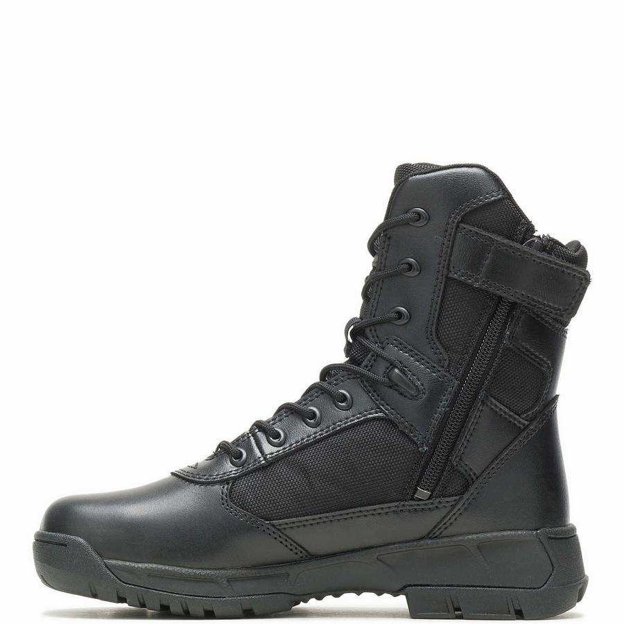 Black Men Wolverine Tactical Sport 2 Tall Side Zip Work Boots | PZO5716YI