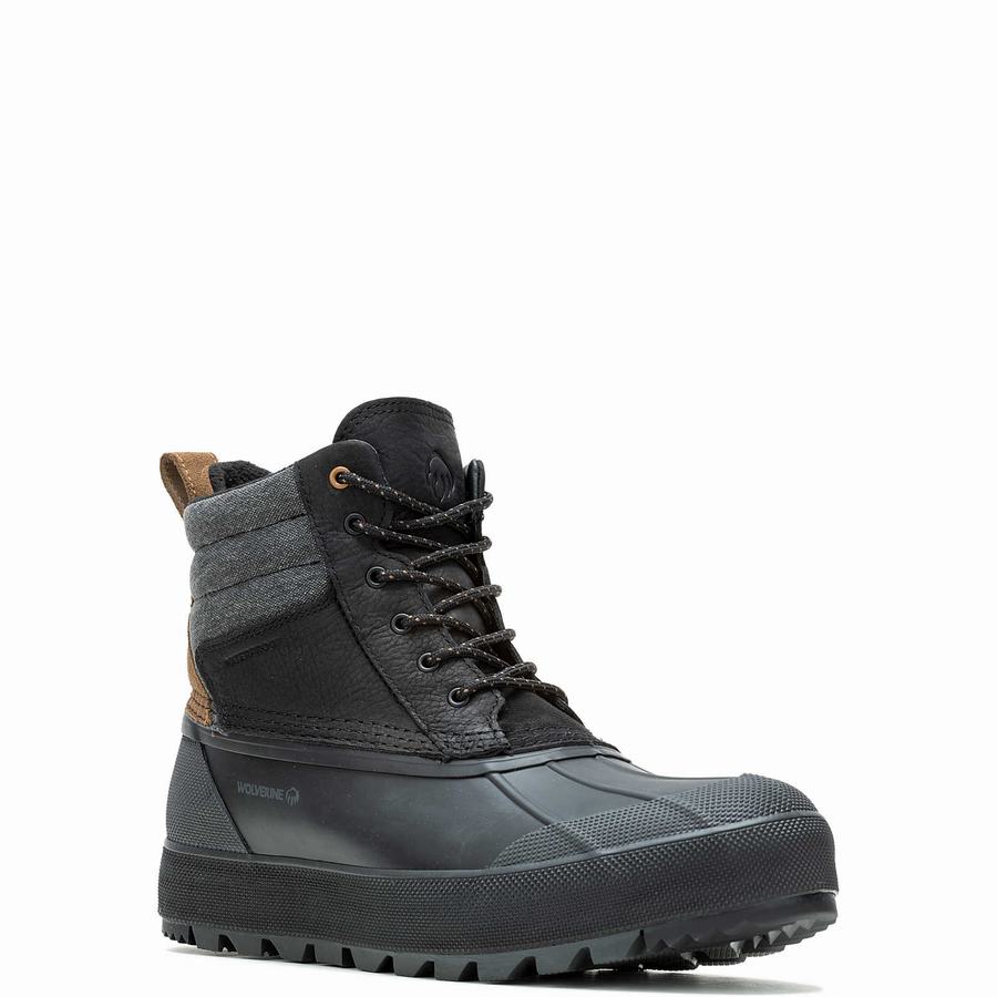 Black Men Wolverine Torrent Trek EPX Waterproof Insulated Mid Work Boots | IPQ2936AD