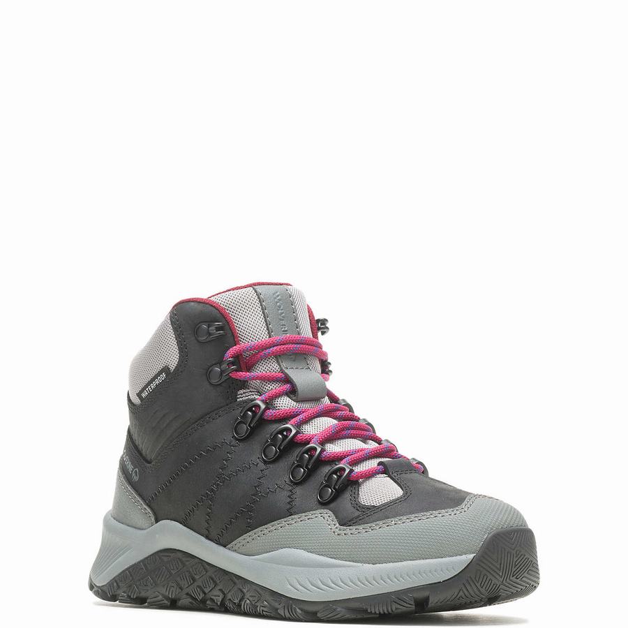 Black Women Wolverine Luton Waterproof Hiking Boots | GDZ1885XM