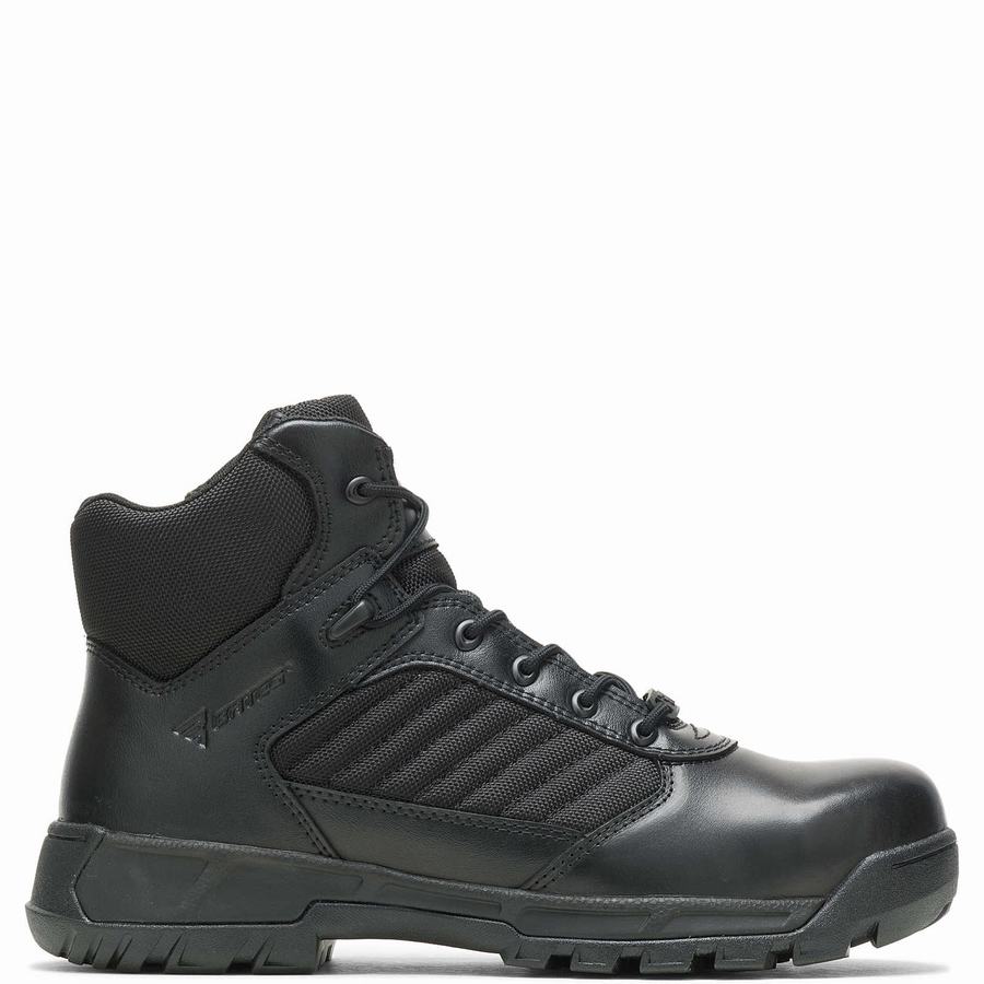 Black Women Wolverine Tactical Sport 2 Mid Side Zip Composite ToeEH Work Boots | WCY8728PS