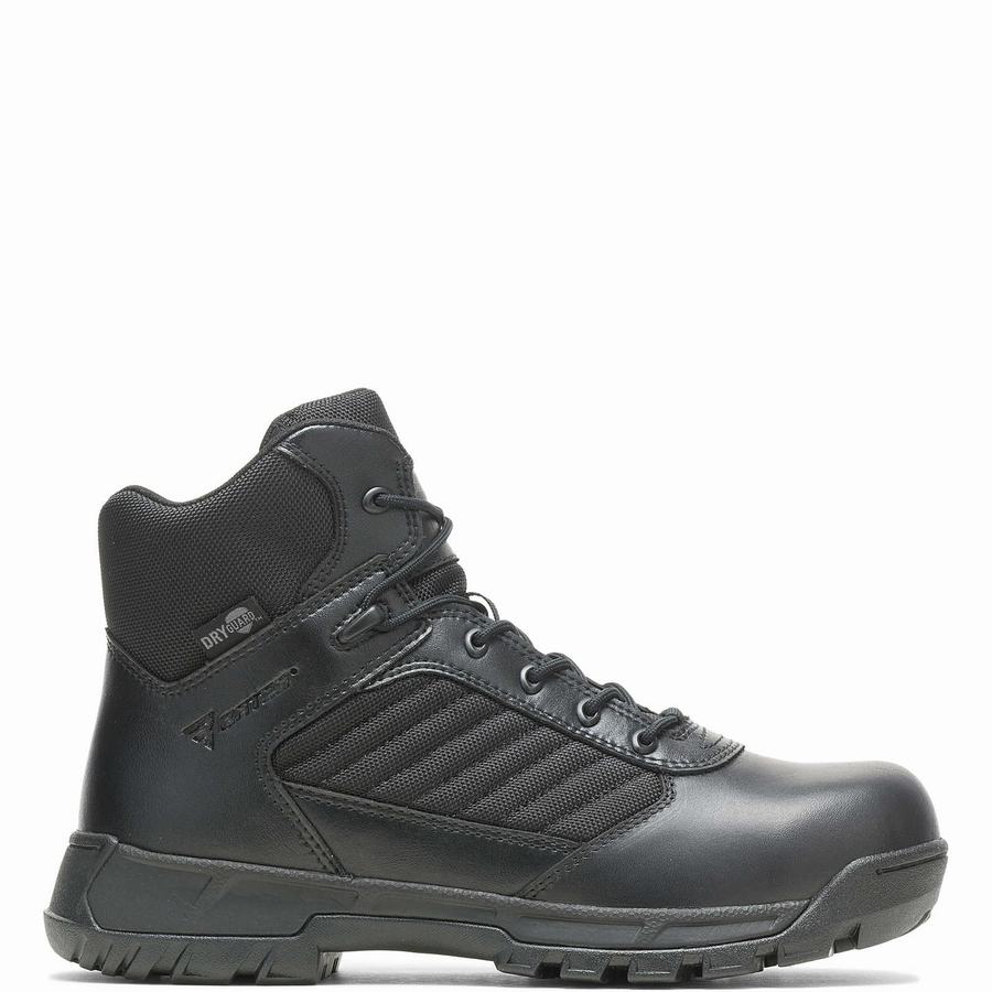 Black Women Wolverine Tactical Sport 2 Mid DRYGuard Work Boots | ACM2256II