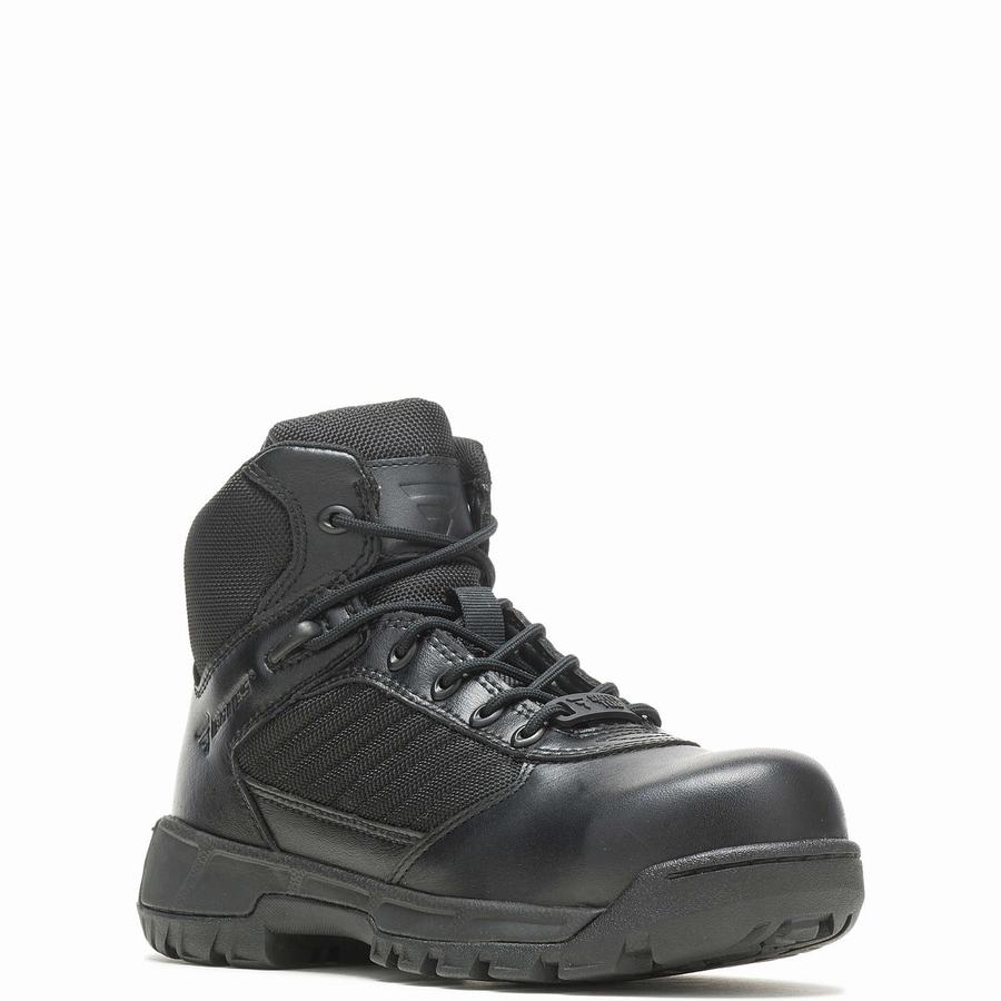 Black Women Wolverine Tactical Sport 2 Mid Composite Toe EH Work Boots | BYX893ZI