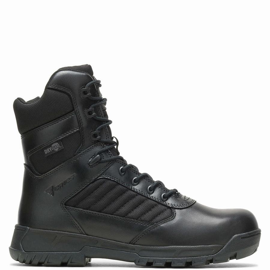 Black Women Wolverine Tactical Sport 2 Tall Side Zip DRYGuard Work Boots | LJV2476FM