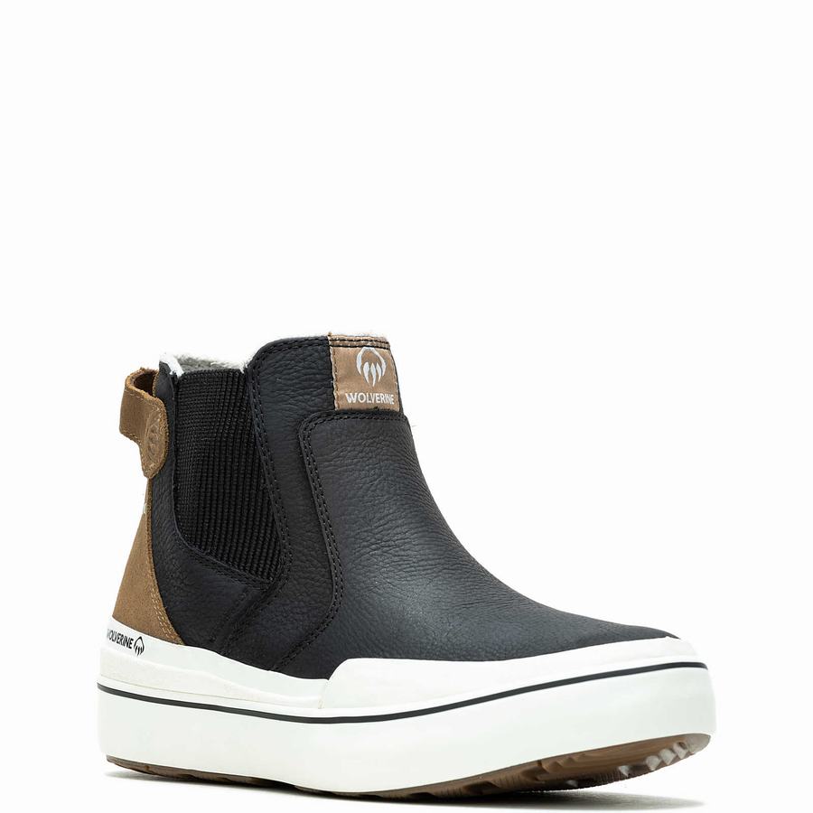 Black Women Wolverine Torrent Waterproof Chelsea Boots | CYZ8143RK