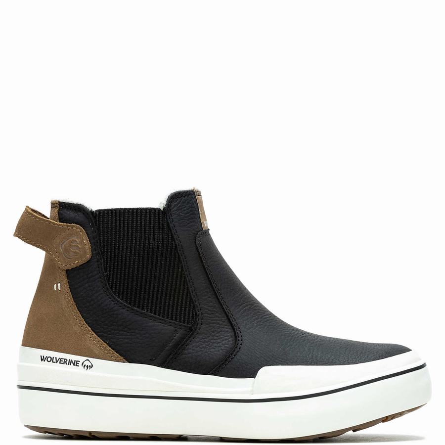 Black Women Wolverine Torrent Waterproof Chelsea Boots | CYZ8143RK