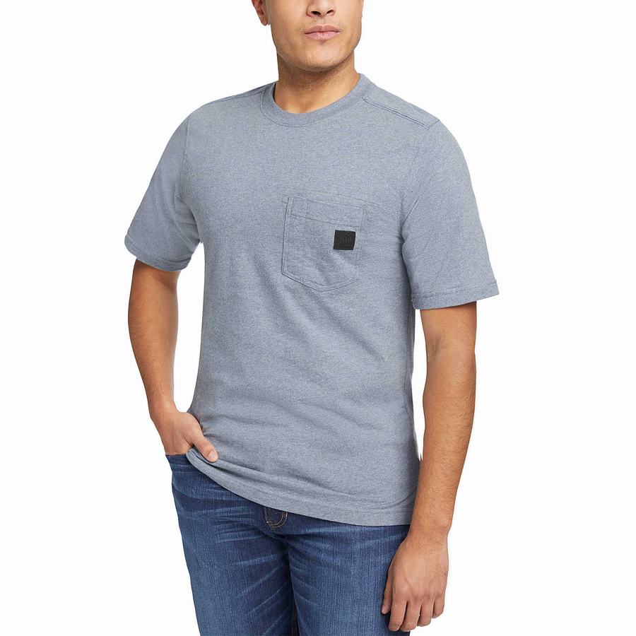 Blue Men Wolverine Guardian Cotton™ Pocket Tee T Shirts | QMO3054OK