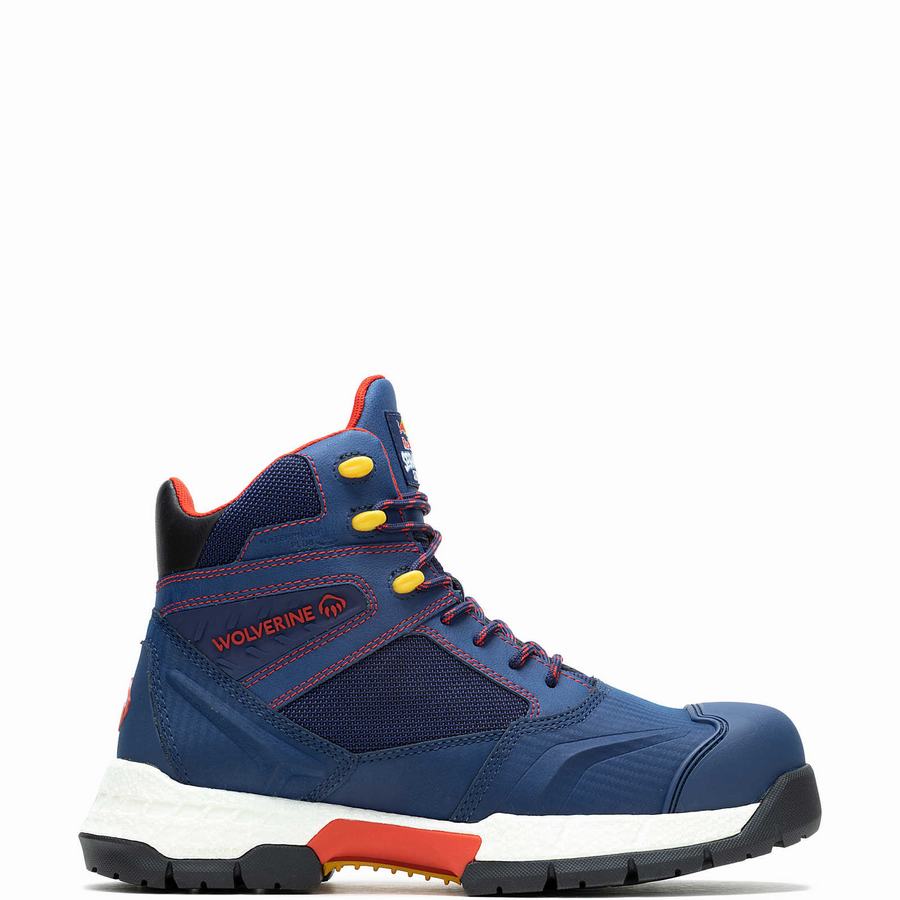 Blue Men Wolverine x Red Bull Scramble Series Rush UltraSpring™ Work Boots | LMG7686DN