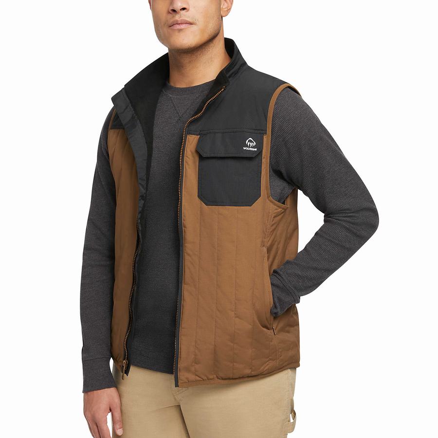 Brown Black Men Wolverine I-90 Insulated Vest | ZMQ1223BA